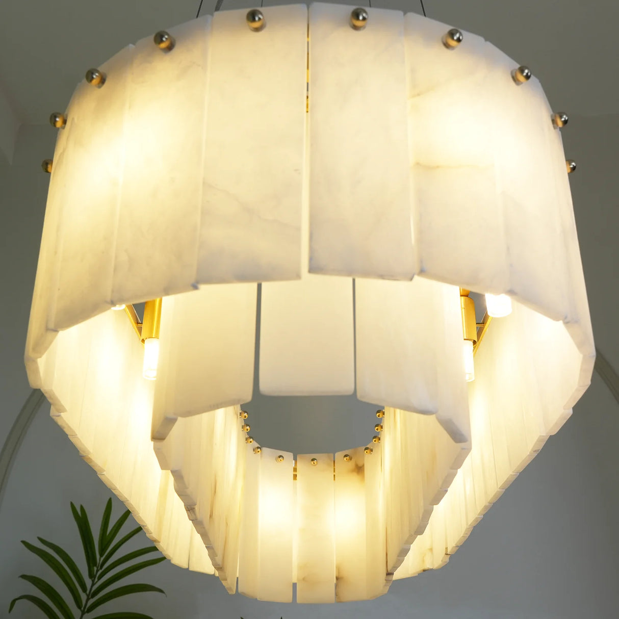 Rectangular Linear Alabaster Chandelier - OROA
