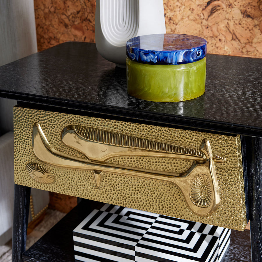 Marbleized Cylindrical Box M | Jonathan Adler Mustique | Oroa.com