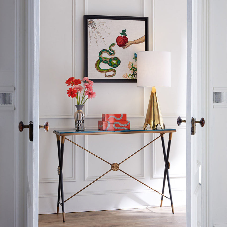 Teal Lacquered Console | Jonathan Adler Rider | Oroa.com