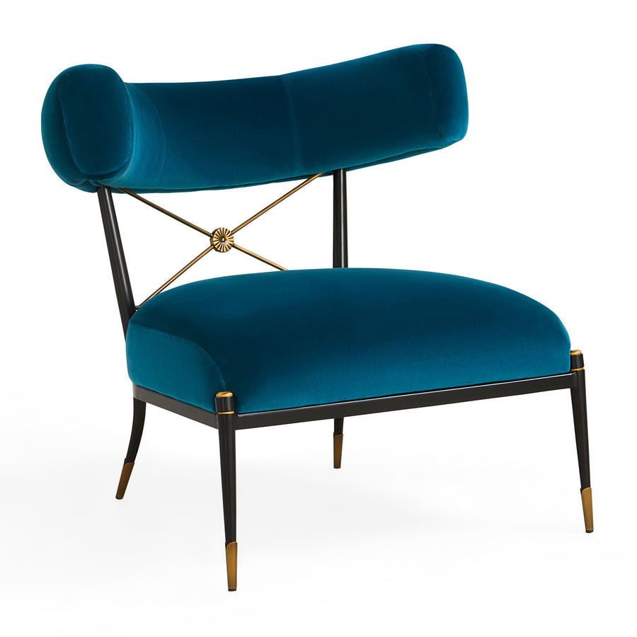 Velvet Klismos Lounge Chair | Jonathan Adler Rider | Oroa.com