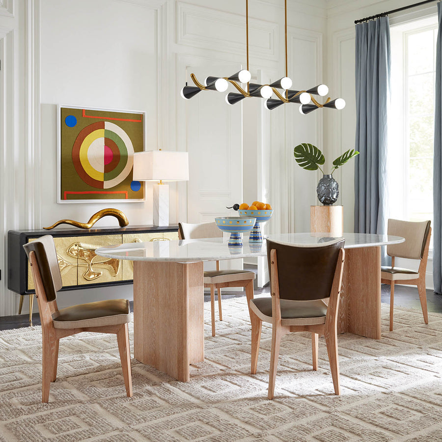 Wood Framed Dining Chair | Jonathan Adler Rivi Gauche | Oroa.com