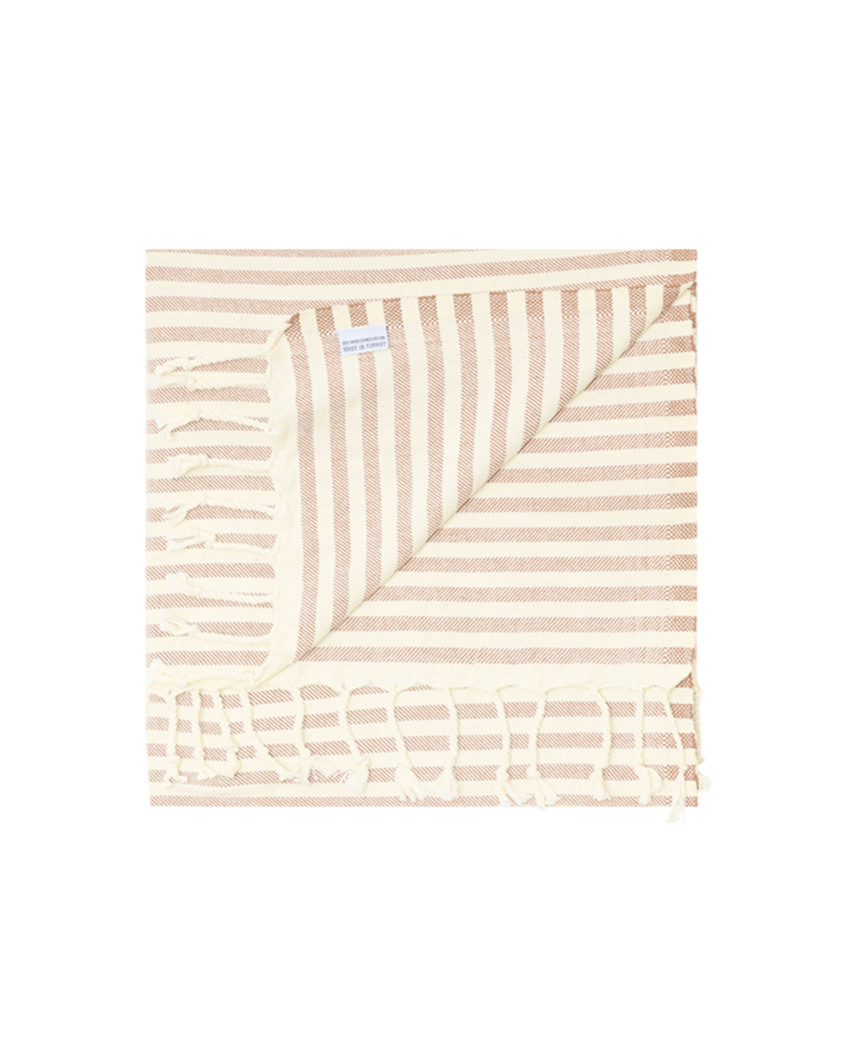 Seychelles Beige Striped Sand Free Beach Towel - OROA