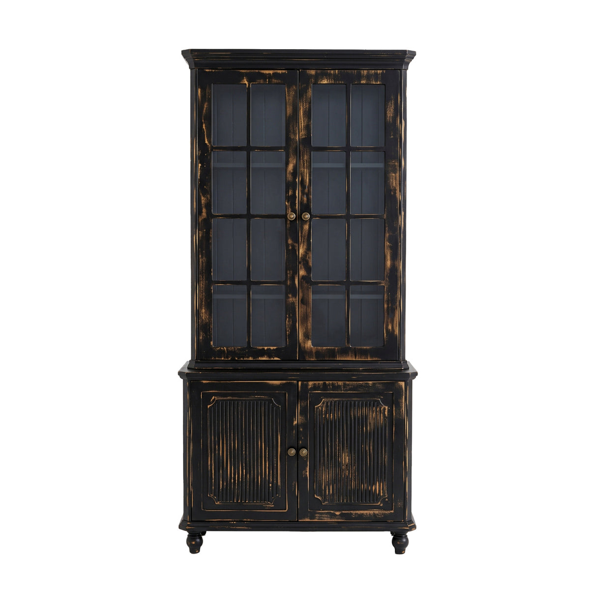 Modern European furniture - 3-Sided Glass Hutch Cabinet - www.oroa.com