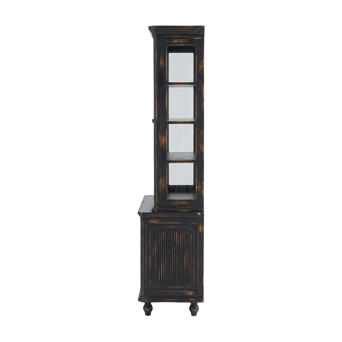 Modern European furniture - 3-Sided Glass Hutch Cabinet - www.oroa.com