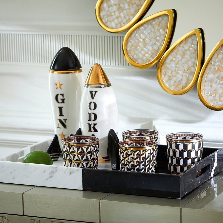 Gold Detail Glassware Set (4) | Jonathan Adler Versailles | Oroa.com