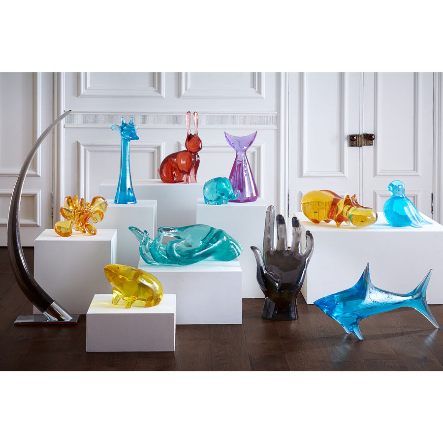 Blue Acrylic Decorative Object | Jonathan Adler Rabbit Shark | Oroa.com