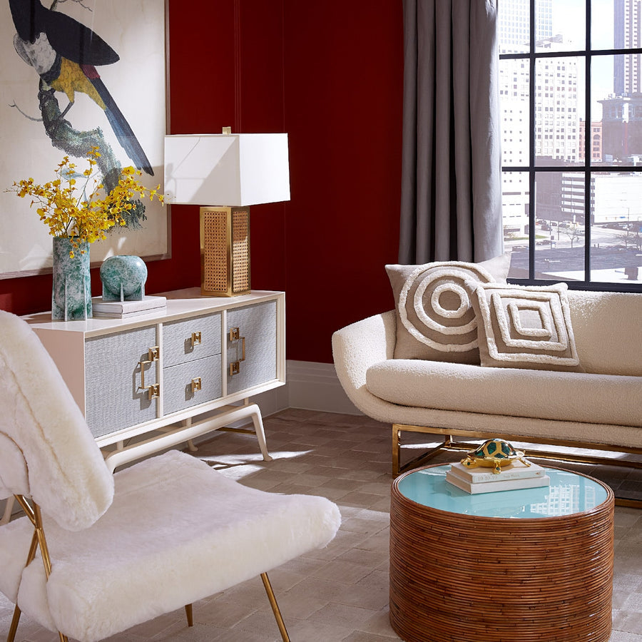 Caned Rattan Table Lamp | Jonathan Adler Bellport | Oroa.com