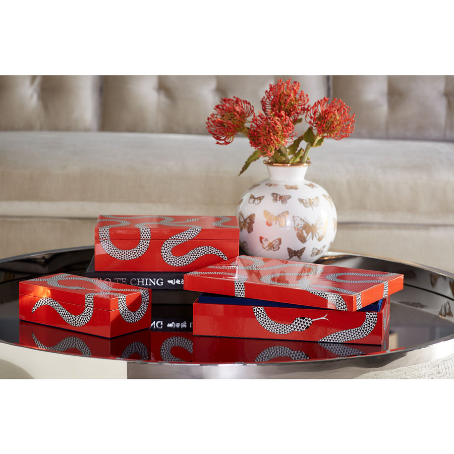 Serpent Print Lacquer Box S | Jonathan Adler Eden | Oroa.com