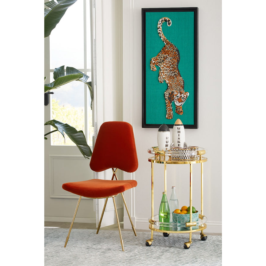Crisscross Brass Frame Dining Chair | Jonathan Adler Maxime | Oroa.com
