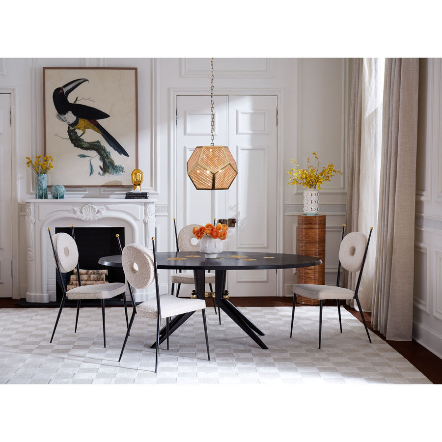Round Back Cushion Dining Chair | Jonathan Adler Rondo | Oroa.com