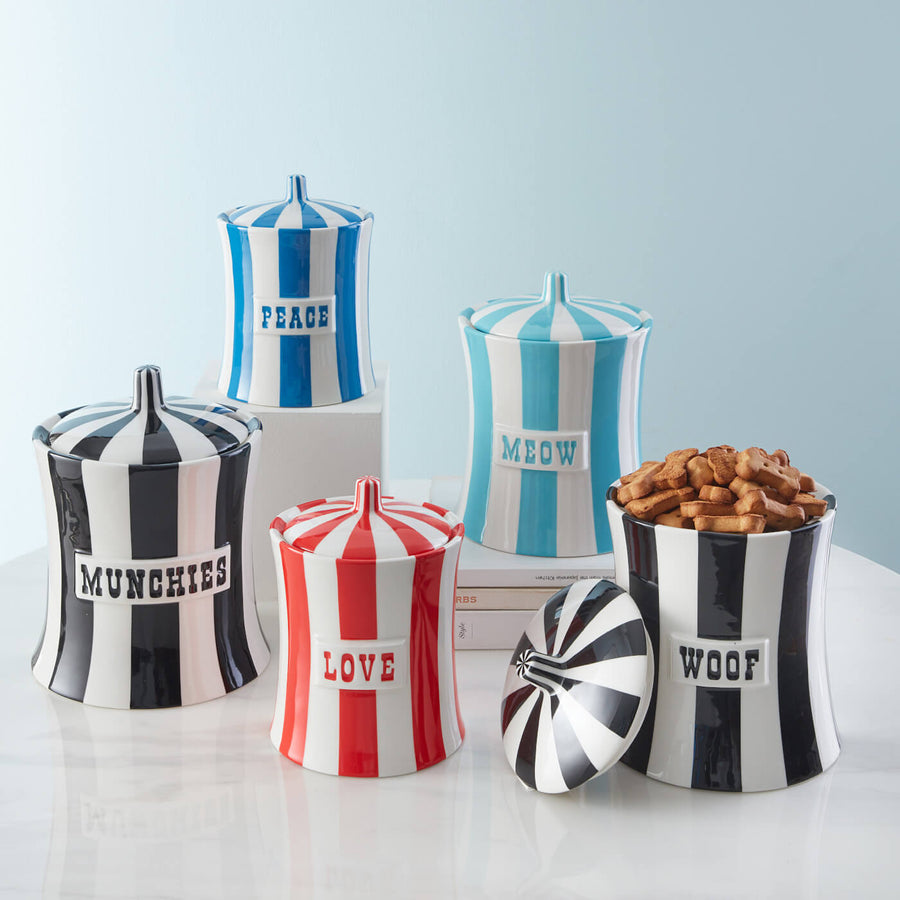 Glazed Porcelain Canister | Jonathan Adler Vice Love