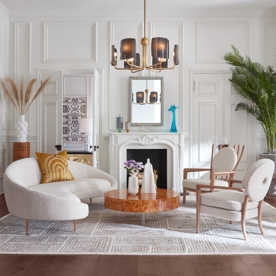 Round Mappa Wood Cocktail Table | Jonathan Adler Bond | Oroa.com