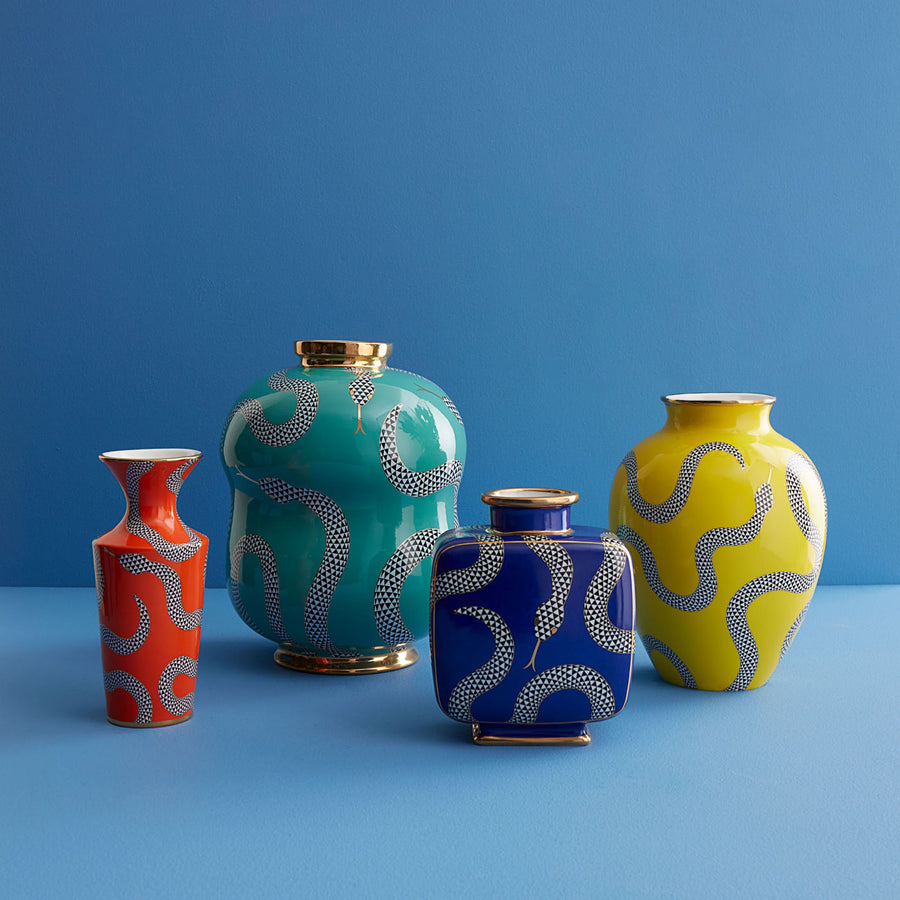 Porcelain Serpent Cinched Vase | Jonathan Adler Eden | Oroa.com