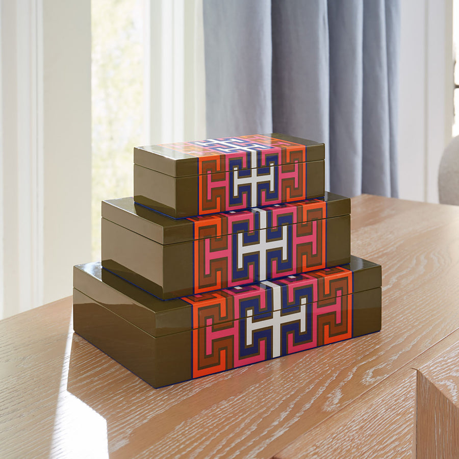 Patterned Lacquer Box S | Jonathan Adler Madrid | Oroa.com