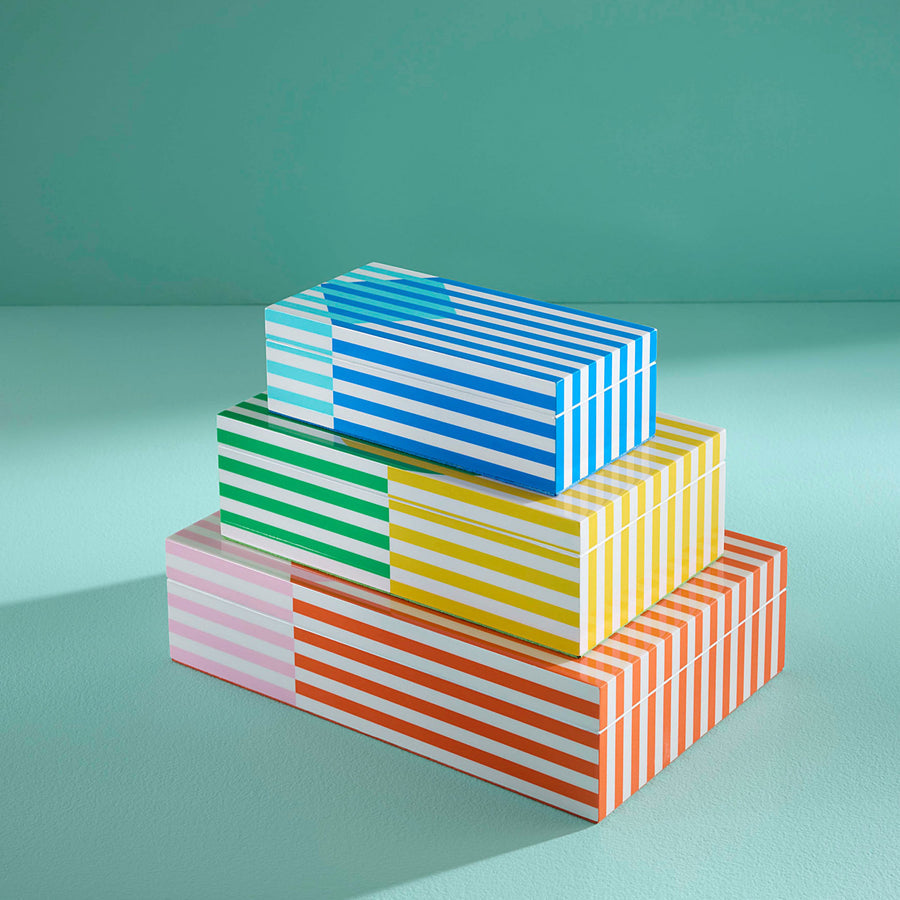 Multicolored Stripes Lacquer Box S | Oroa.com