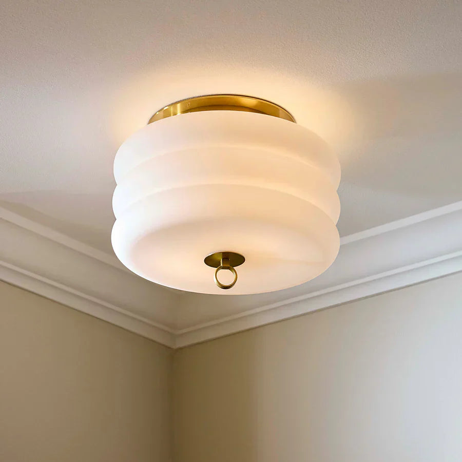 Stacked White Glass Ceiling Lamp | Jonathan Adler Alphaville | Oroa.com
