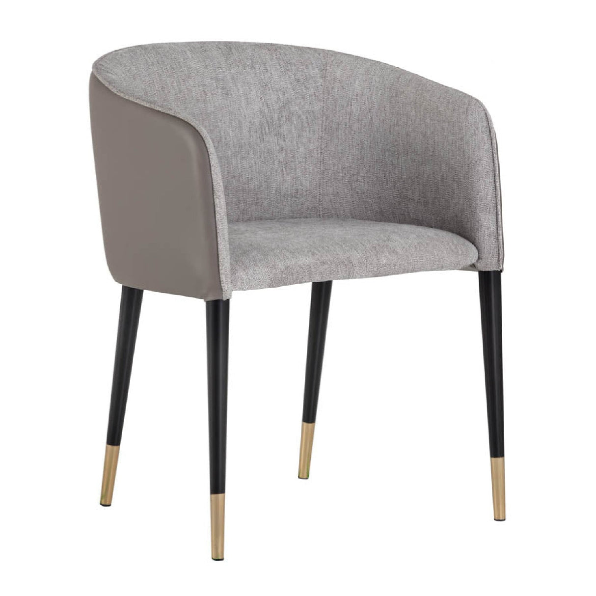Fabric & Leather Dining Armchair by Splendido Asher Dining Chair