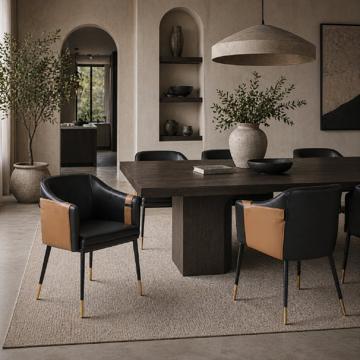 Modern European furniture - Leather-Inspired Dining Chair - www.oroa.com