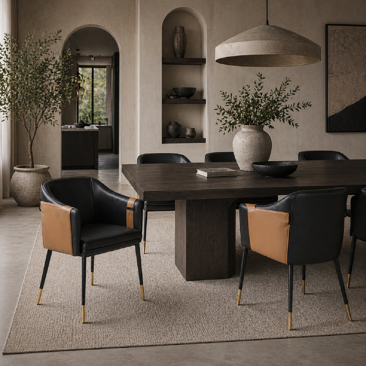 Leather-Inspired Dining Chair by Splendido Carter, alternate view 2