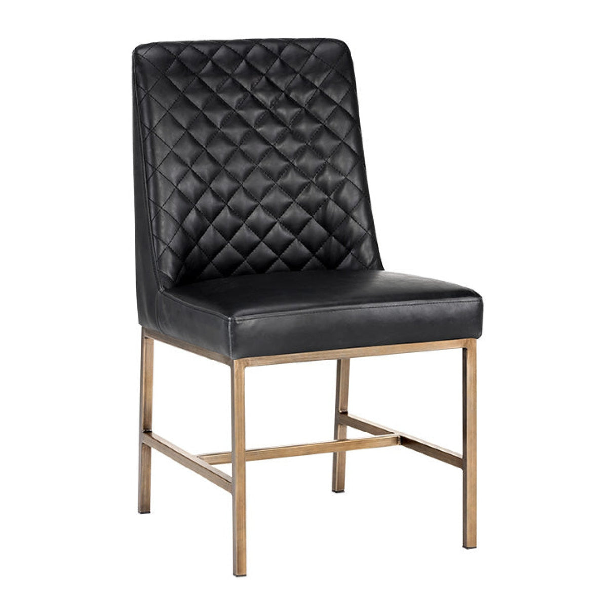 Diamond-Stitched Leather-Inspired Dining Chairs (2) by Splendido Leighland, alternate view 15
