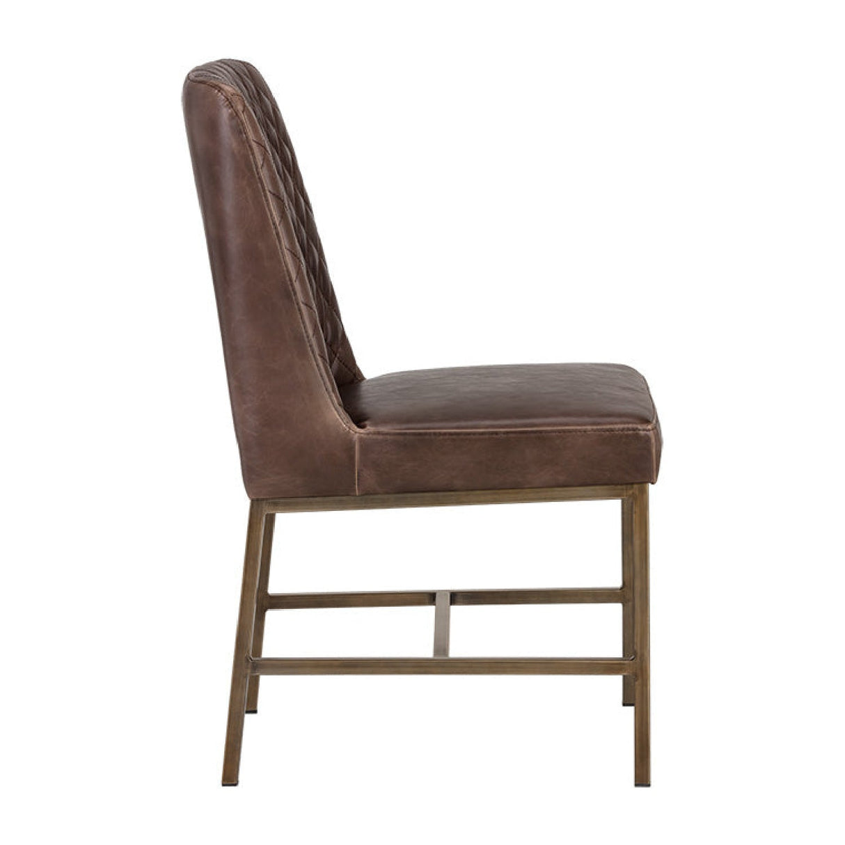 Diamond-Stitched Leather-Inspired Dining Chairs (2) by Splendido Leighland, alternate view 3