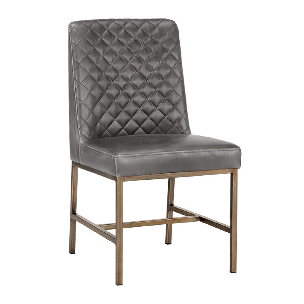 Diamond-Stitched Leather-Inspired Dining Chairs (2) by Splendido Leighland, alternate view 9