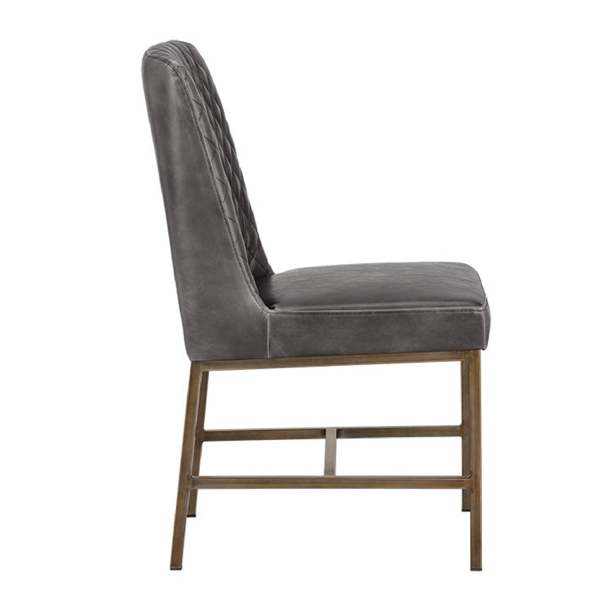 Diamond-Stitched Leather-Inspired Dining Chairs (2) by Splendido Leighland, alternate view 11
