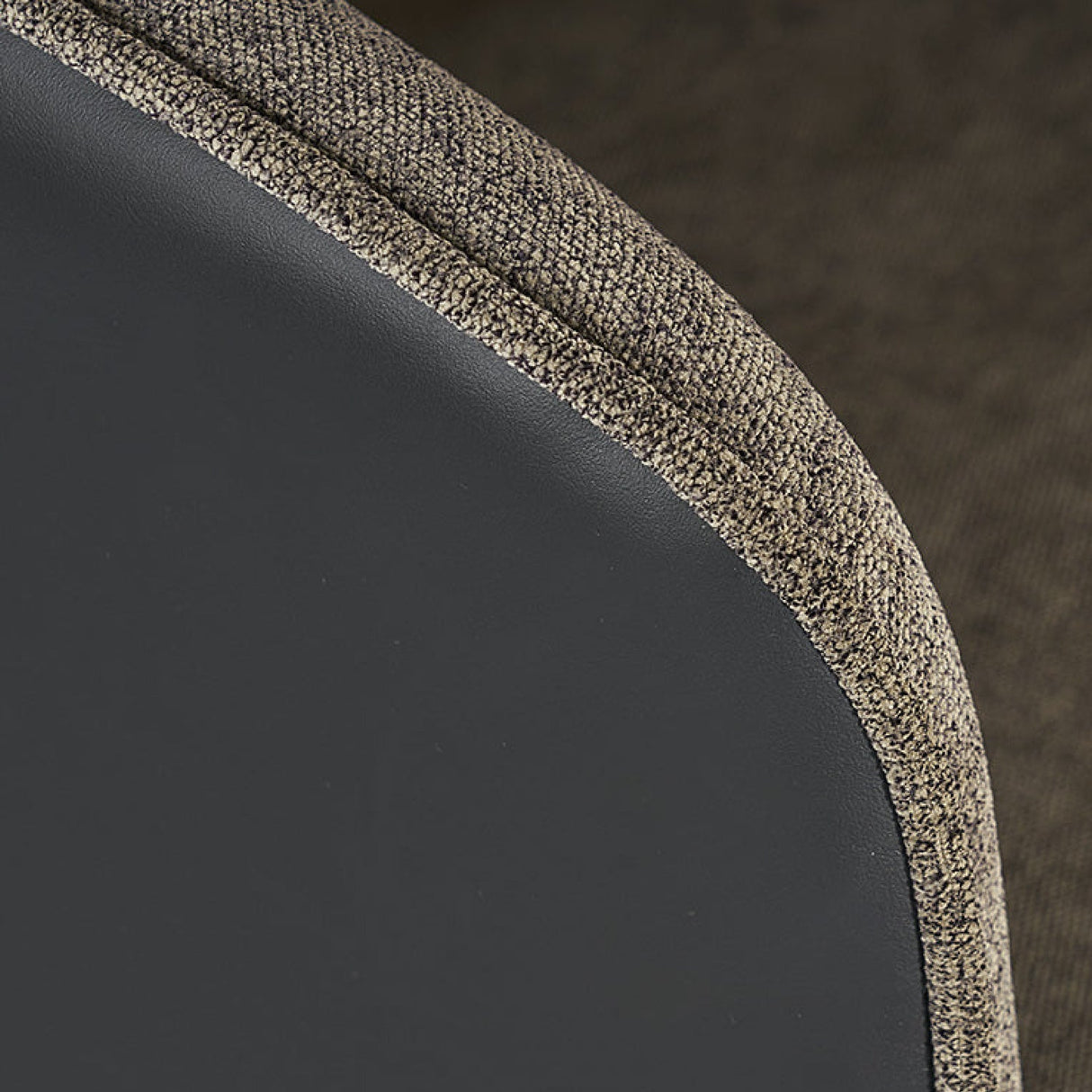 Gray Fabric & Leather Bar Stool by Splendido Asher Barstool, alternate view 5