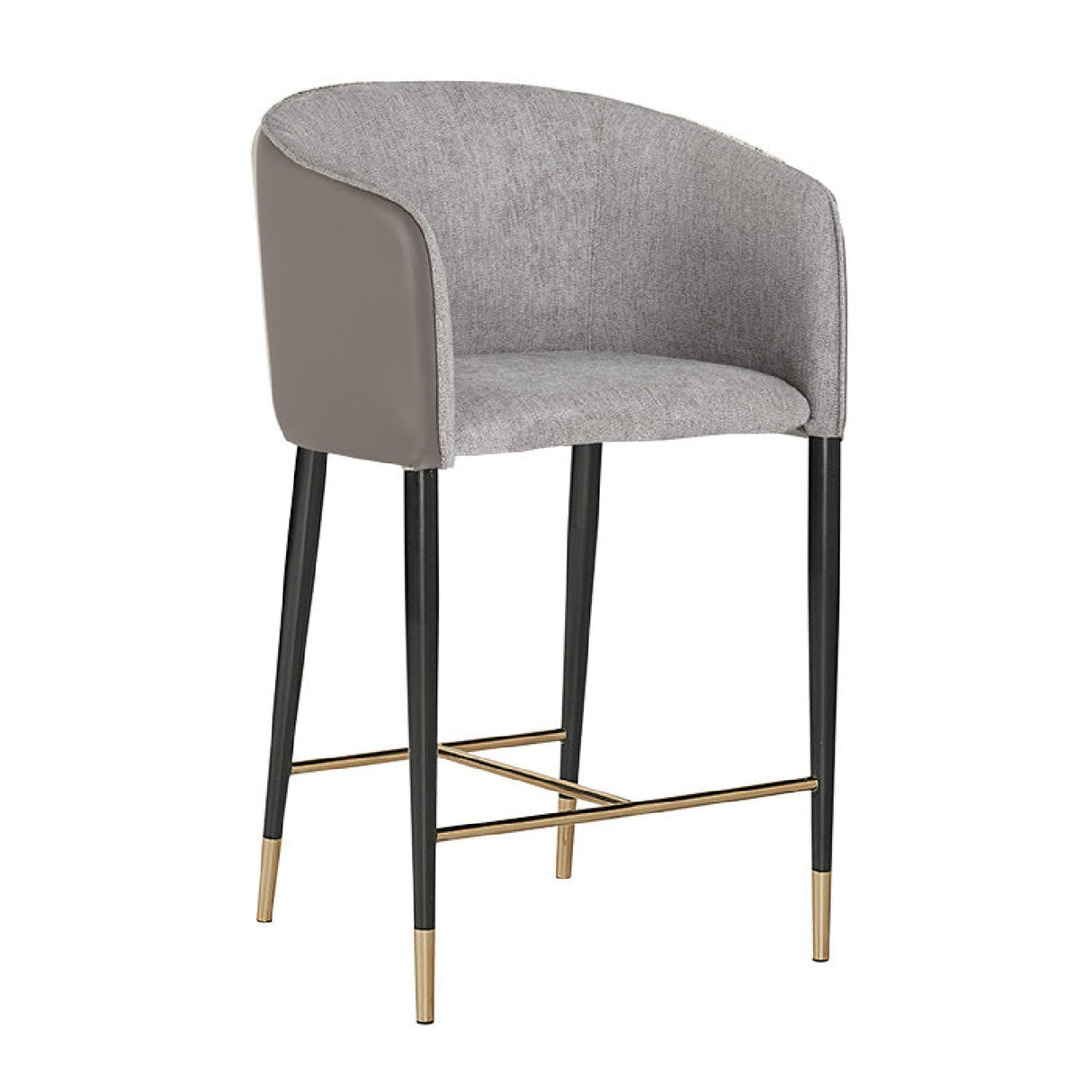 Taupe Leather Counter Stool by Splendido Asher, alternate view 3