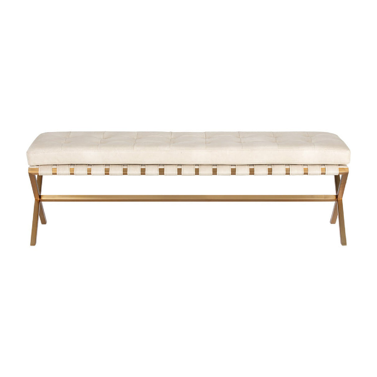 Modern European furniture - Button Tufted Leather Bench - www.oroa.com