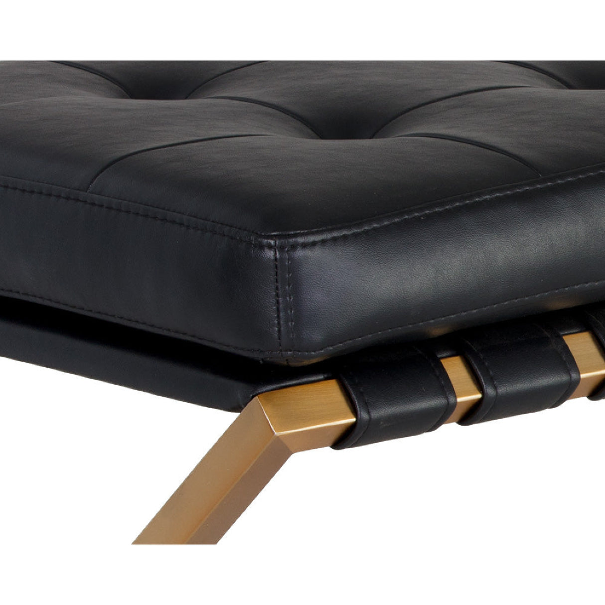 Button Tufted Leather Bench by Splendido Kenji, alternate view 14
