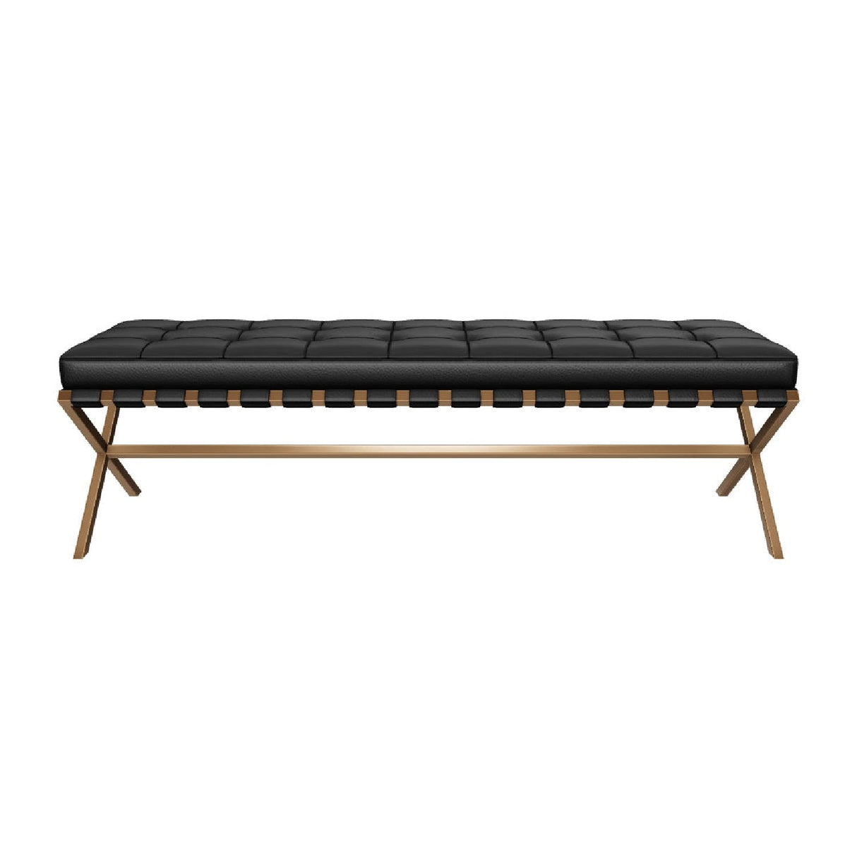 Modern European furniture - Button Tufted Leather Bench - www.oroa.com