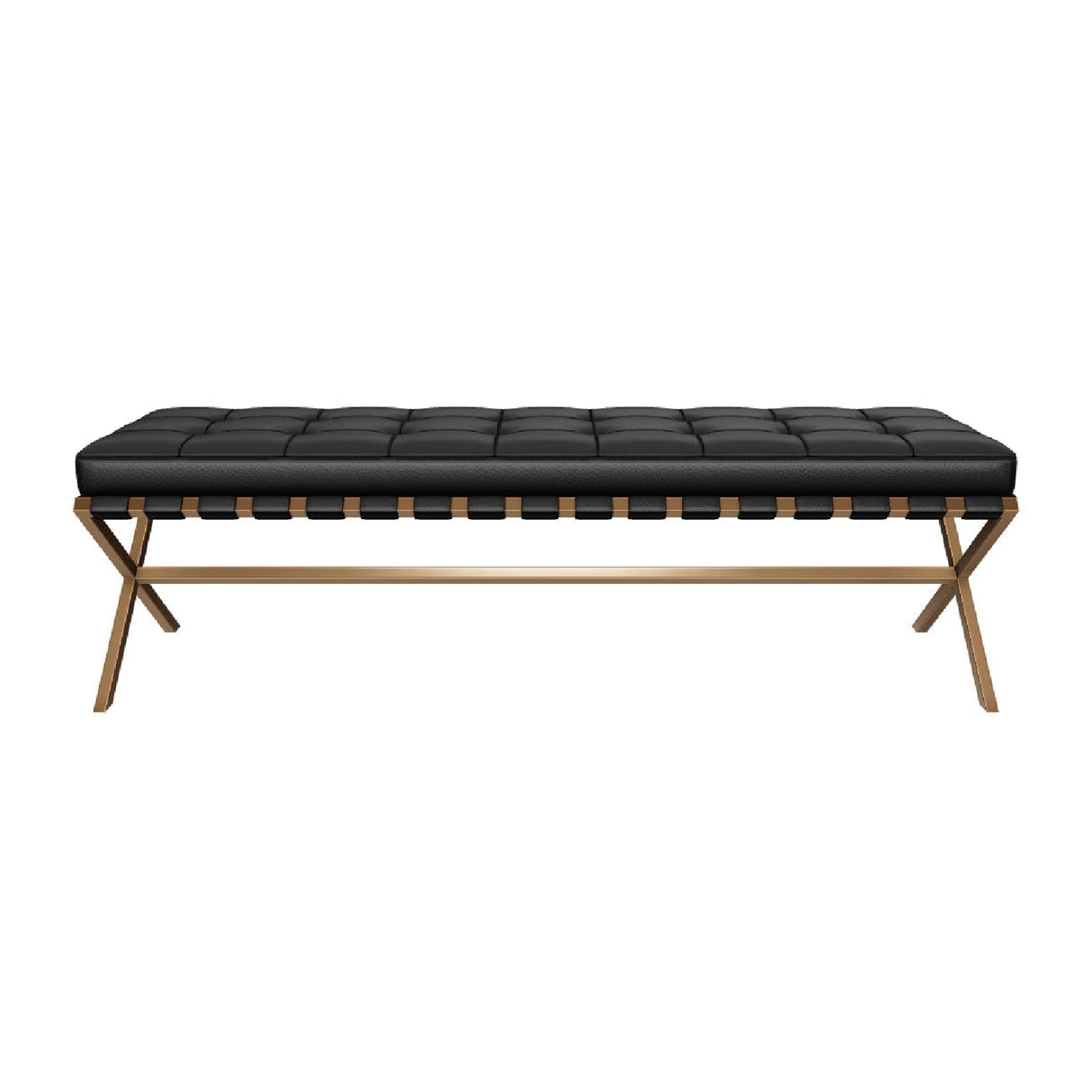 Button Tufted Leather Bench by Splendido Kenji, alternate view 15