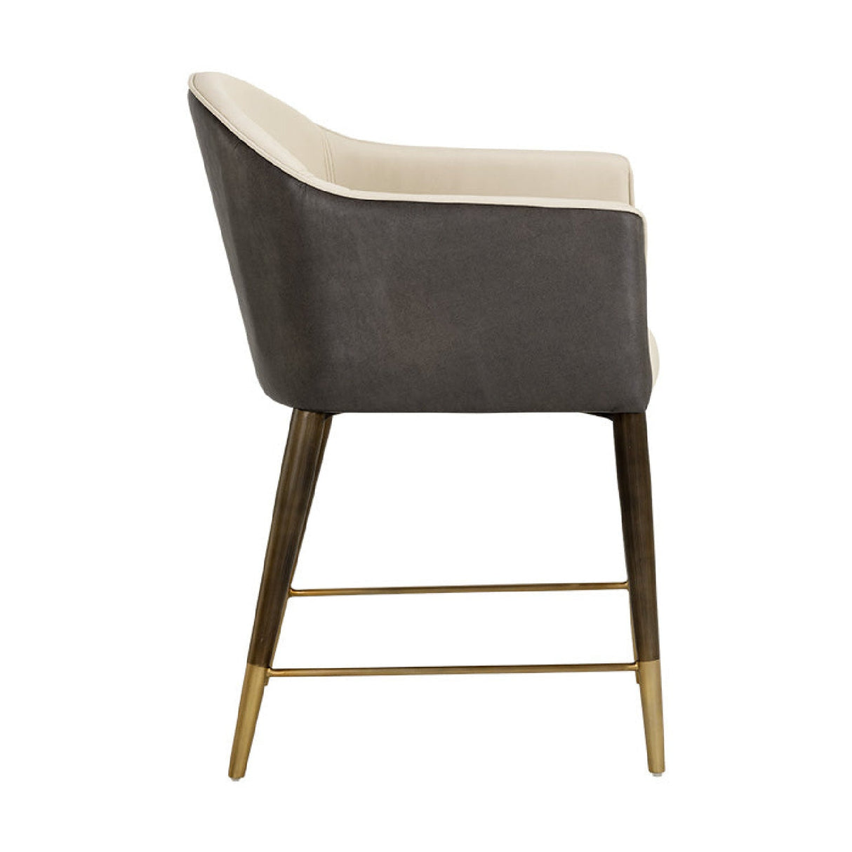 Cream Leather Dining Armchair by Splendido Kylin Dining Chair, alternate view 4
