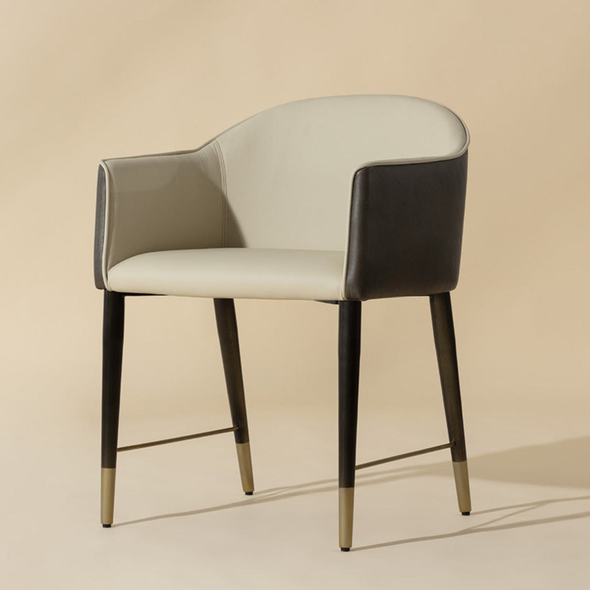 Cream Leather Dining Armchair by Splendido Kylin Dining Chair, alternate view 12