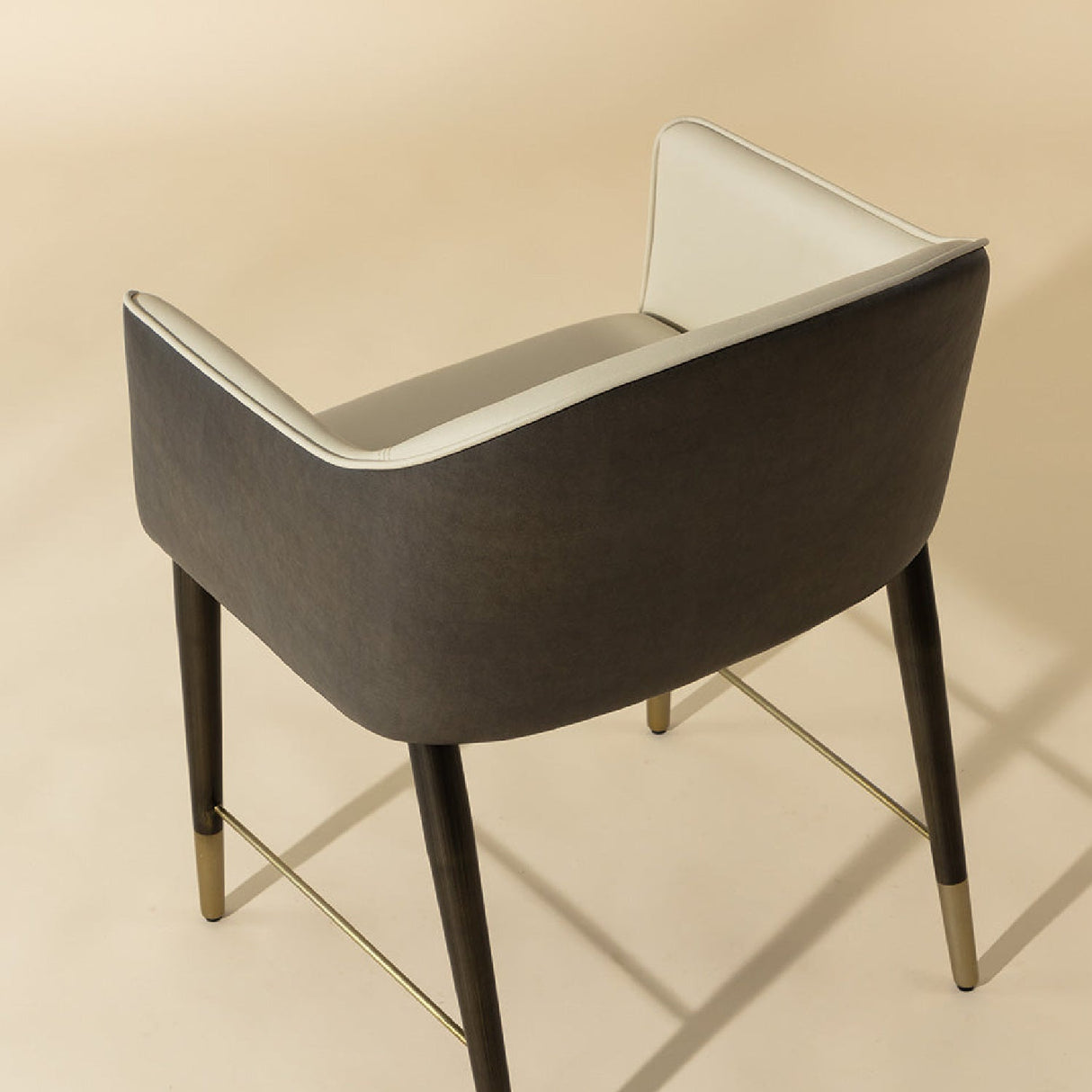 Cream Leather Dining Armchair by Splendido Kylin Dining Chair, alternate view 10