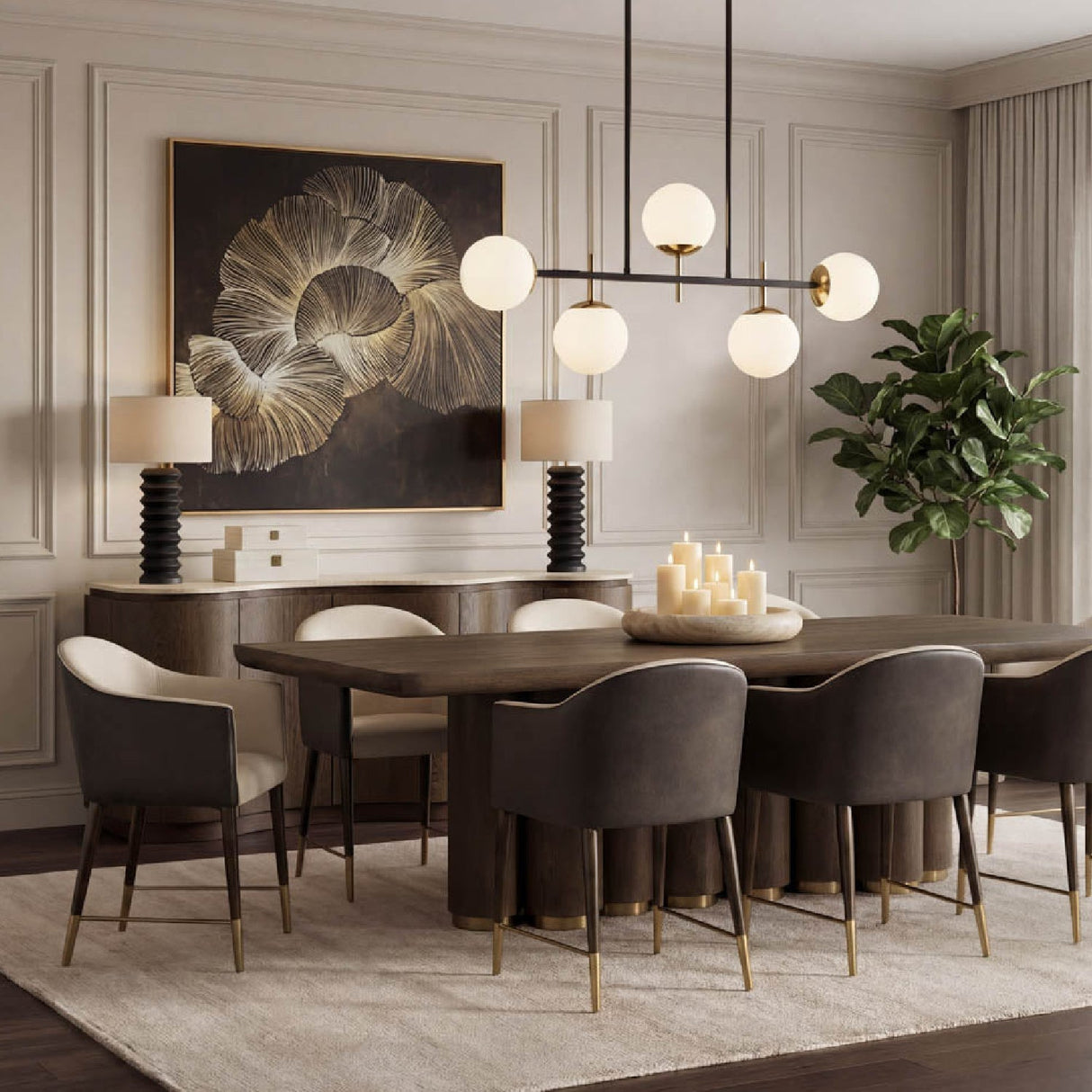 Cream Leather Dining Armchair by Splendido Kylin Dining Chair, alternate view 13