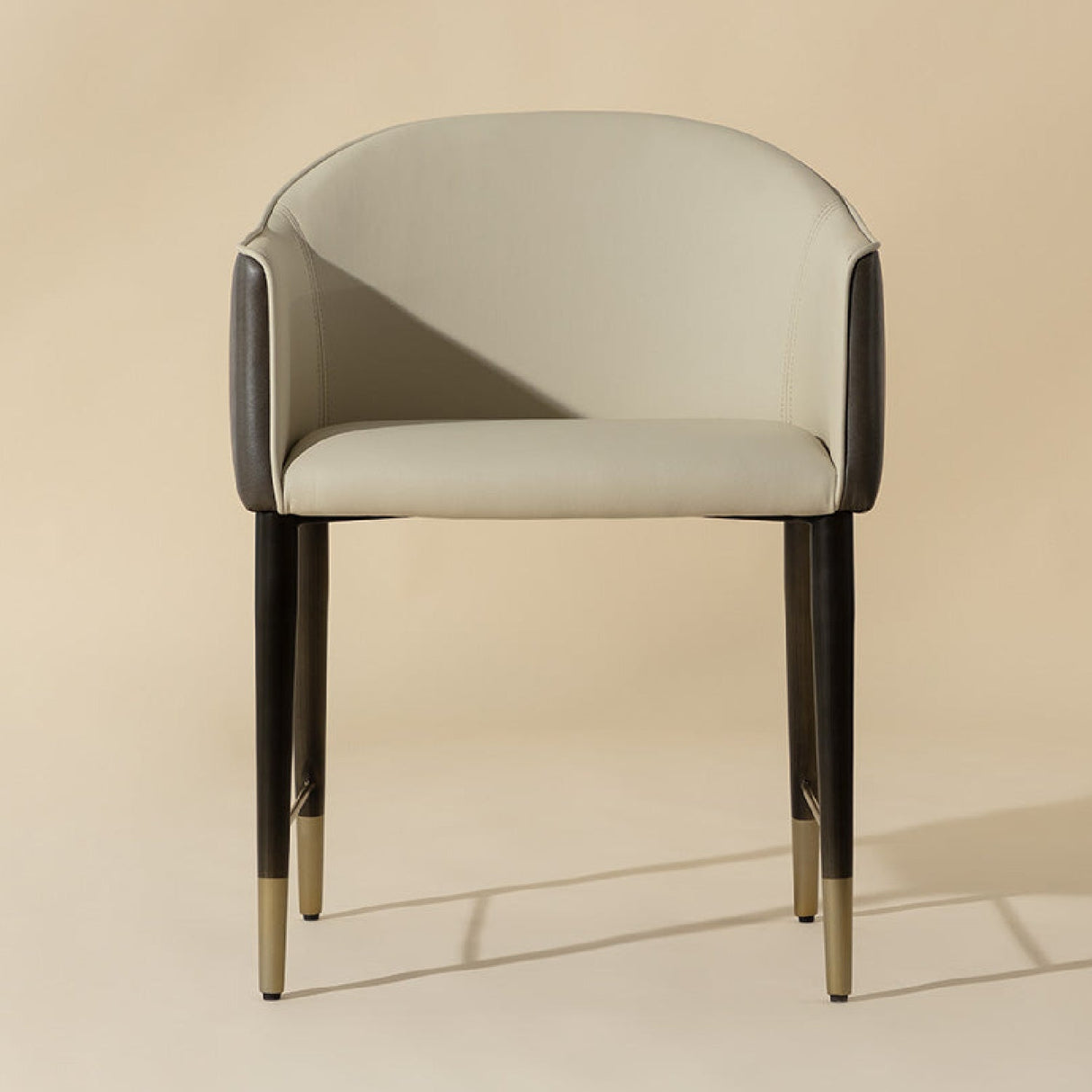 Cream Leather Dining Armchair by Splendido Kylin Dining Chair, alternate view 11