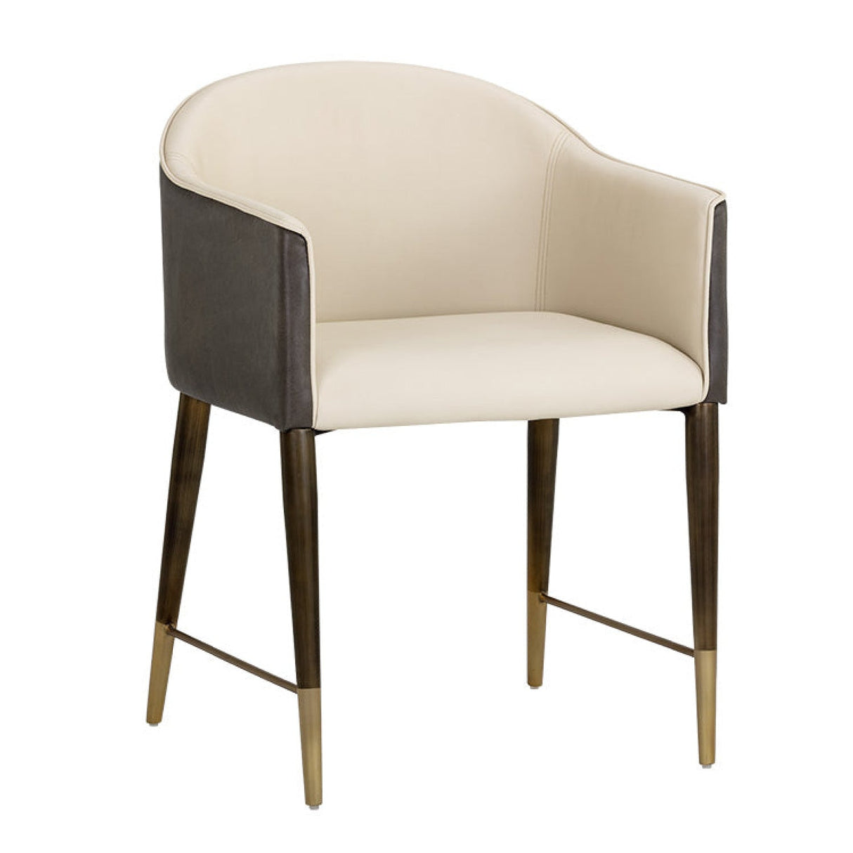 Cream Leather Dining Armchair by Splendido Kylin Dining Chair