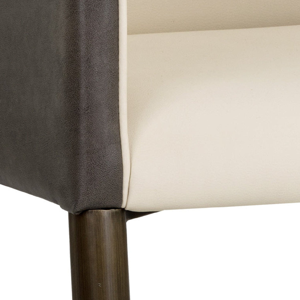Cream Leather Dining Armchair by Splendido Kylin Dining Chair, alternate view 6