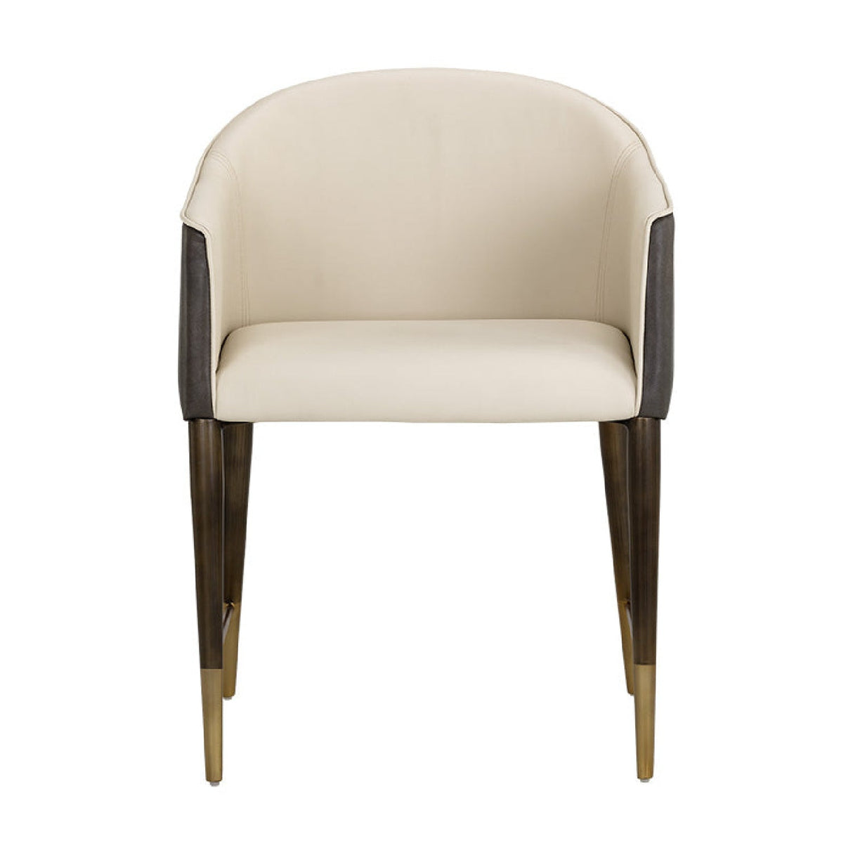 Cream Leather Dining Armchair by Splendido Kylin Dining Chair, alternate view 3