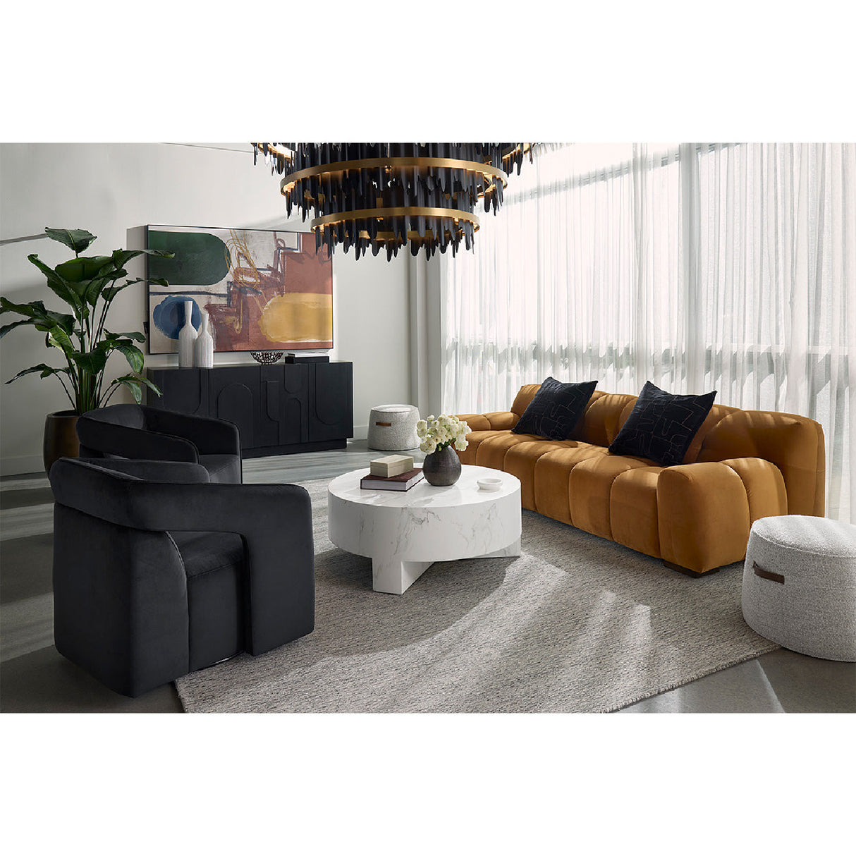 Fabric Upholstered Swivel Lounge Chair by Splendido Kendrick Accent Chair, alternate view 15