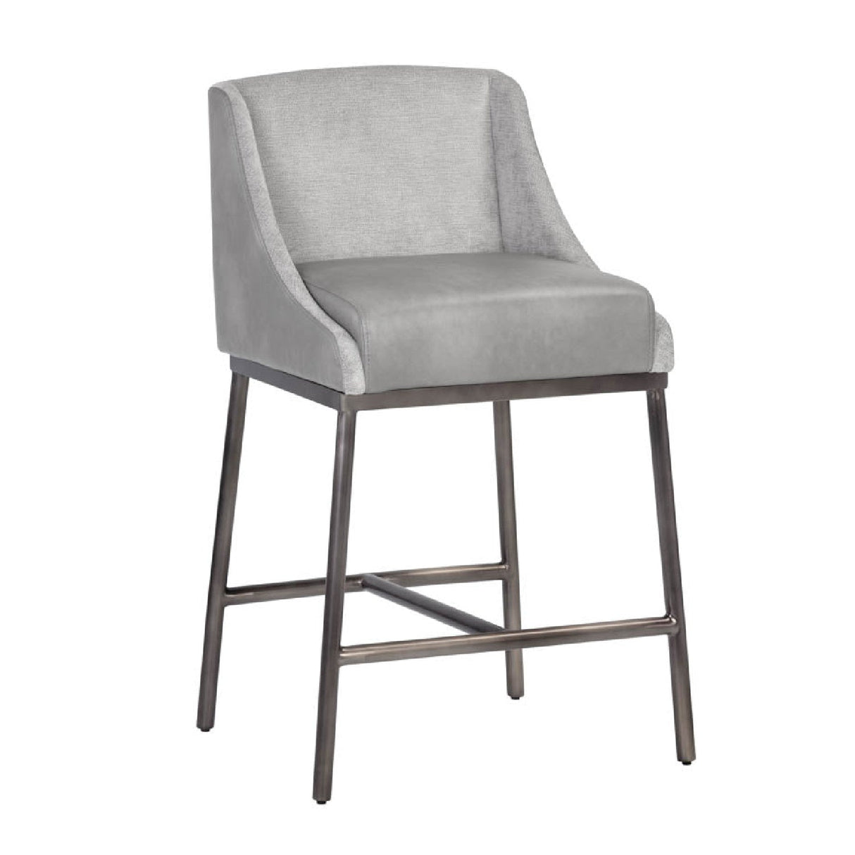 Gray Leather Seat Counter Stool by Splendido Dalary