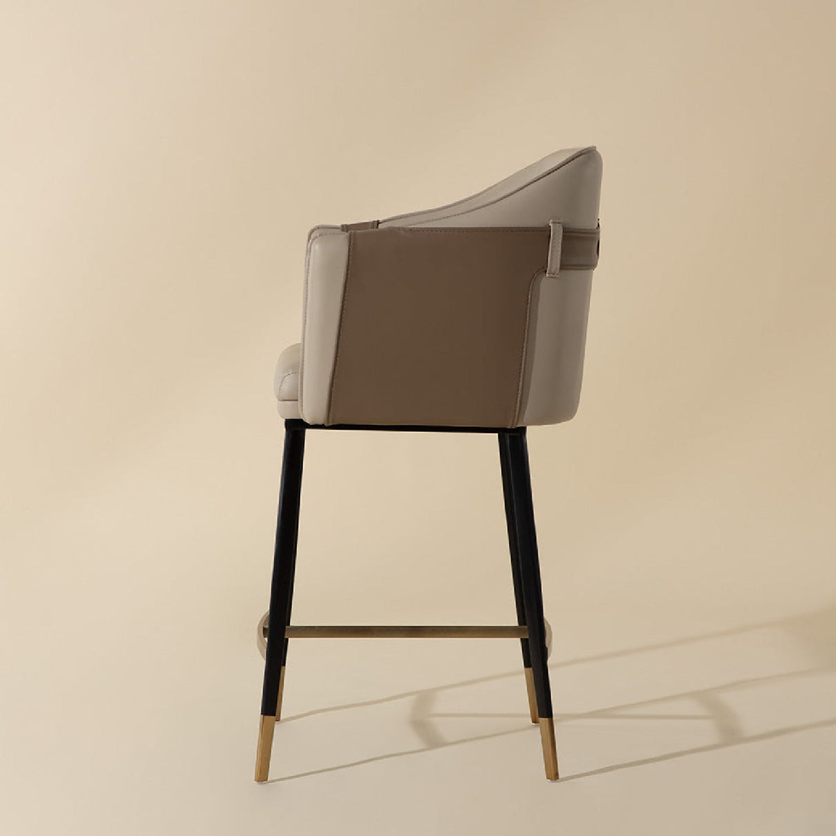 Two-Toned Leather Counter Stool by Splendido Carter, alternate view 4