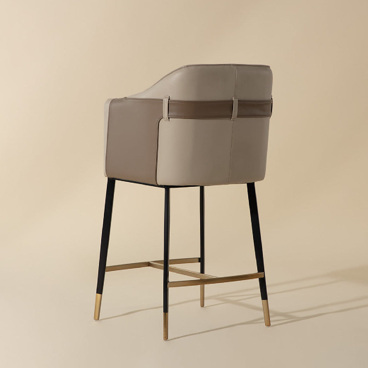 Two-Toned Leather Counter Stool by Splendido Carter, alternate view 5