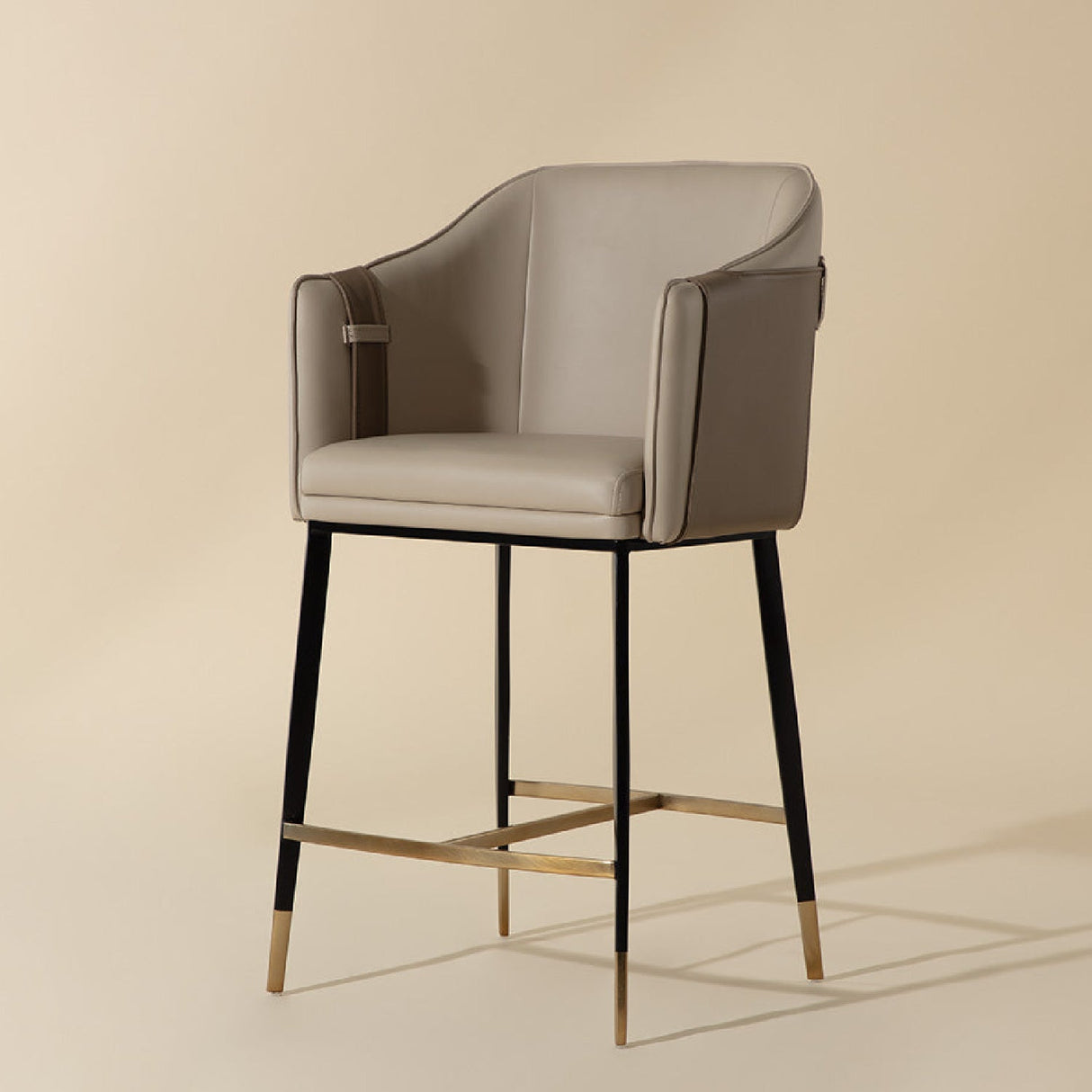 Two-Toned Leather Counter Stool by Splendido Carter, alternate view 6