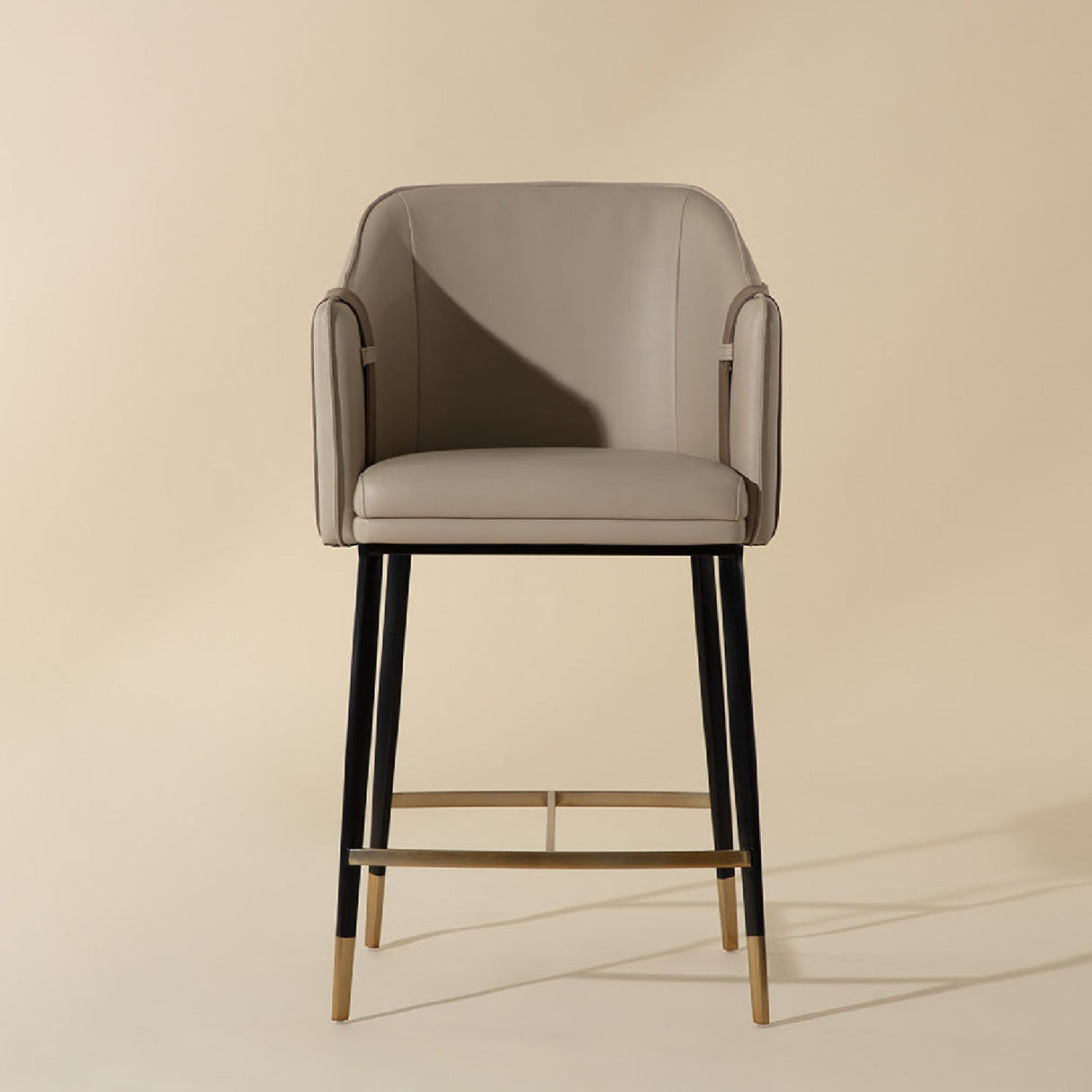 Two-Toned Leather Counter Stool by Splendido Carter, alternate view 7