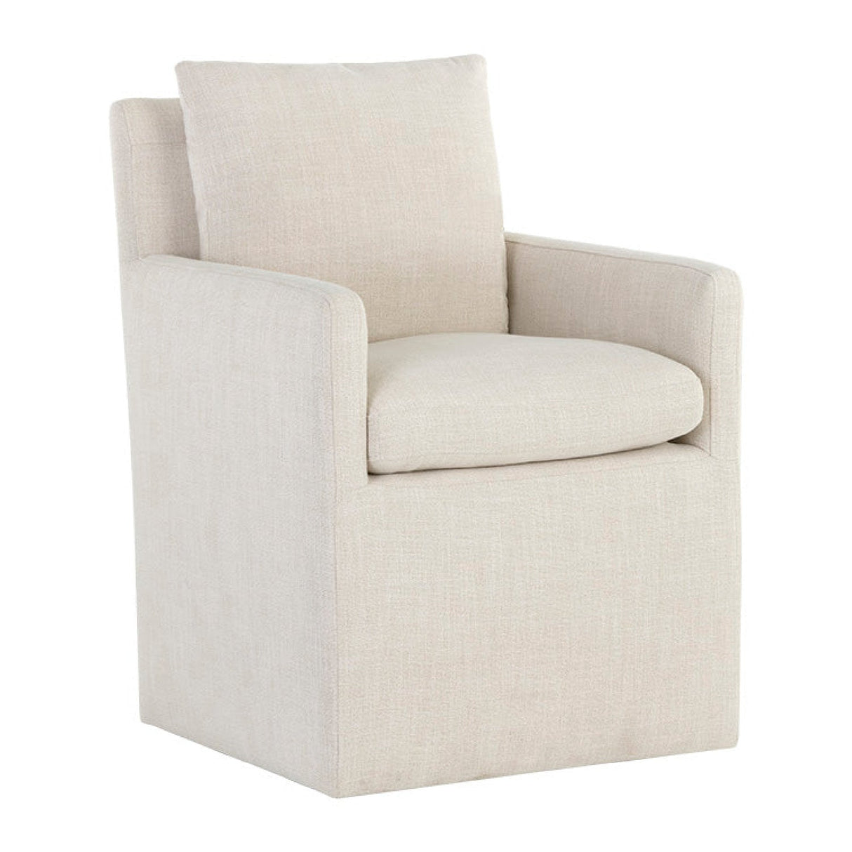 Linen Wheeled Dining Chair by Splendido Glenrose