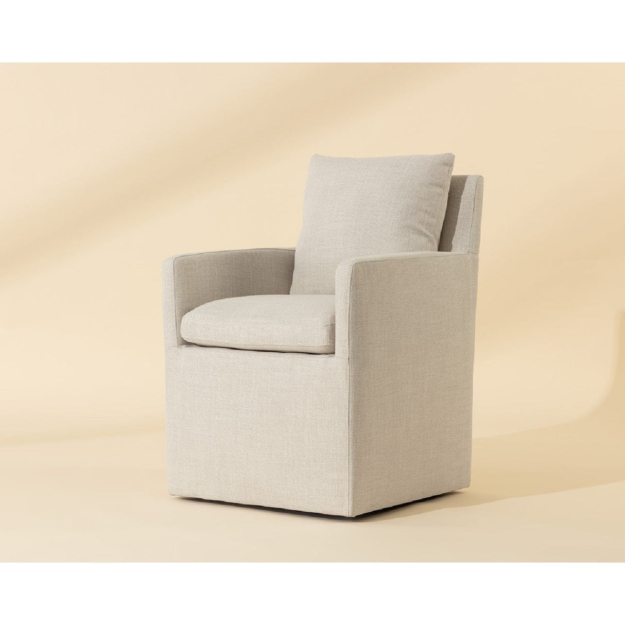 Linen Wheeled Dining Chair by Splendido Glenrose, alternate view 9