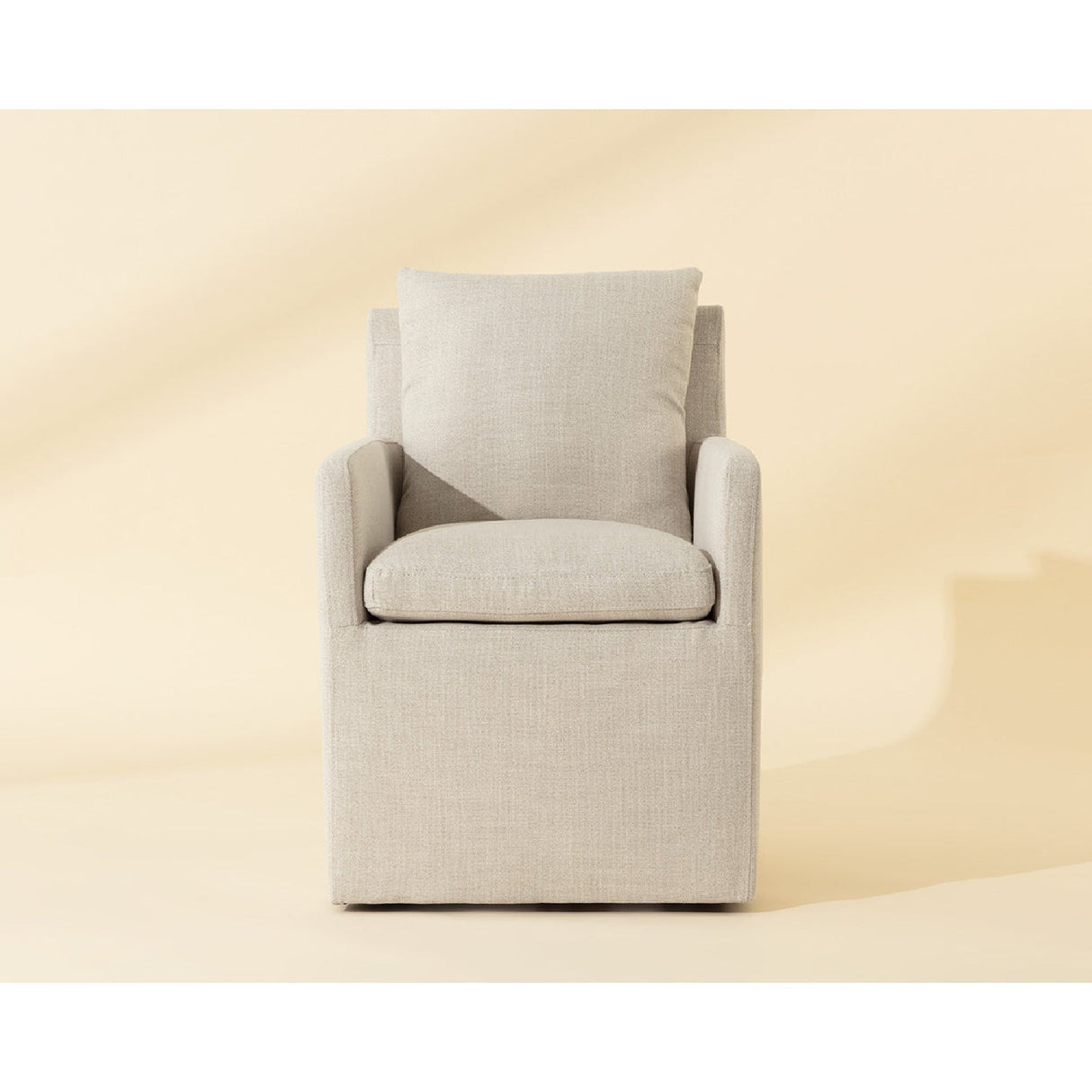 Linen Wheeled Dining Chair by Splendido Glenrose, alternate view 10